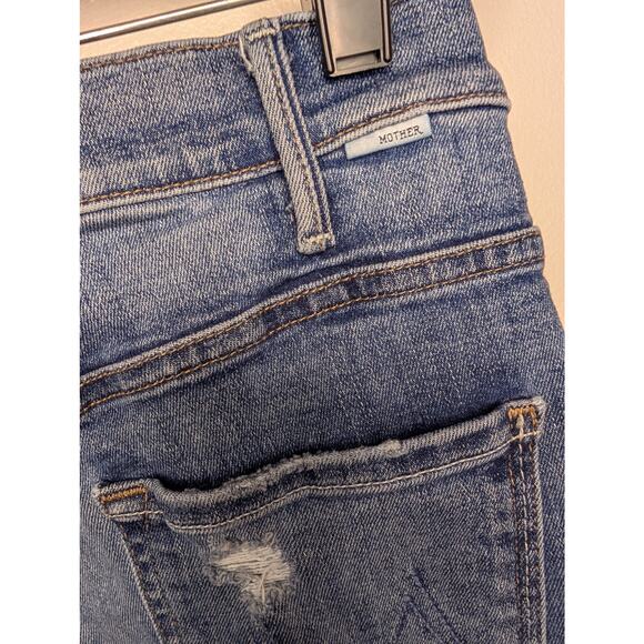 Mother Womens Jeans, Distressed Mother Hustler Ankle Fray Bootcut Jeans, Sz W26 - Picture 9 of 10